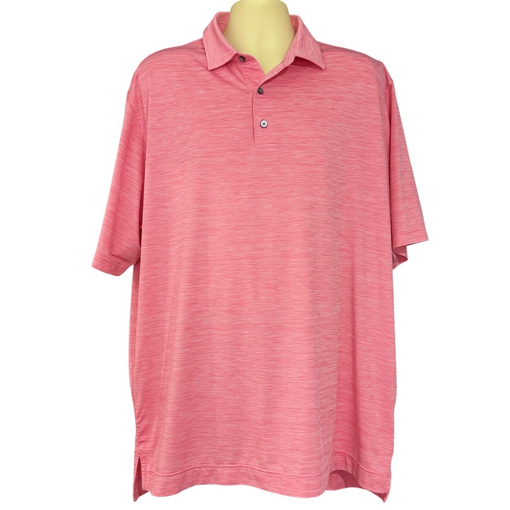 FootJoy ProDry Mens 2XL Pink Heather Space Dye Golf Polo Shirt Short Sleeve